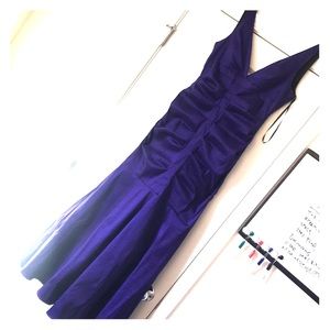 Purple Xscape Trumpet Dress-Size 14